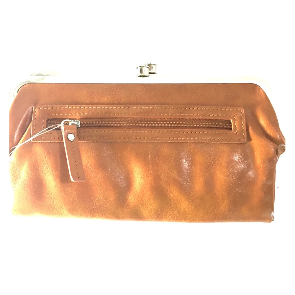 Like new Large tan wallet multi pockets clutch